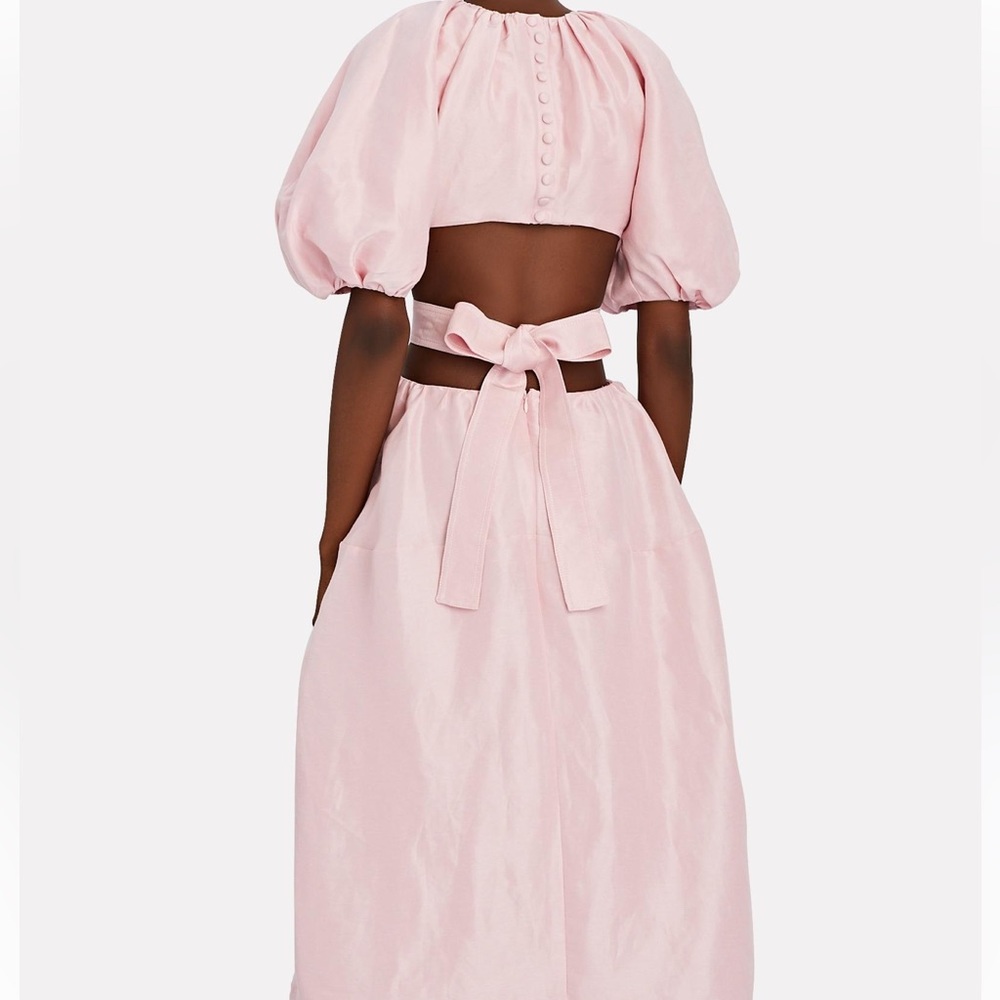 Aje pink mimosa dress